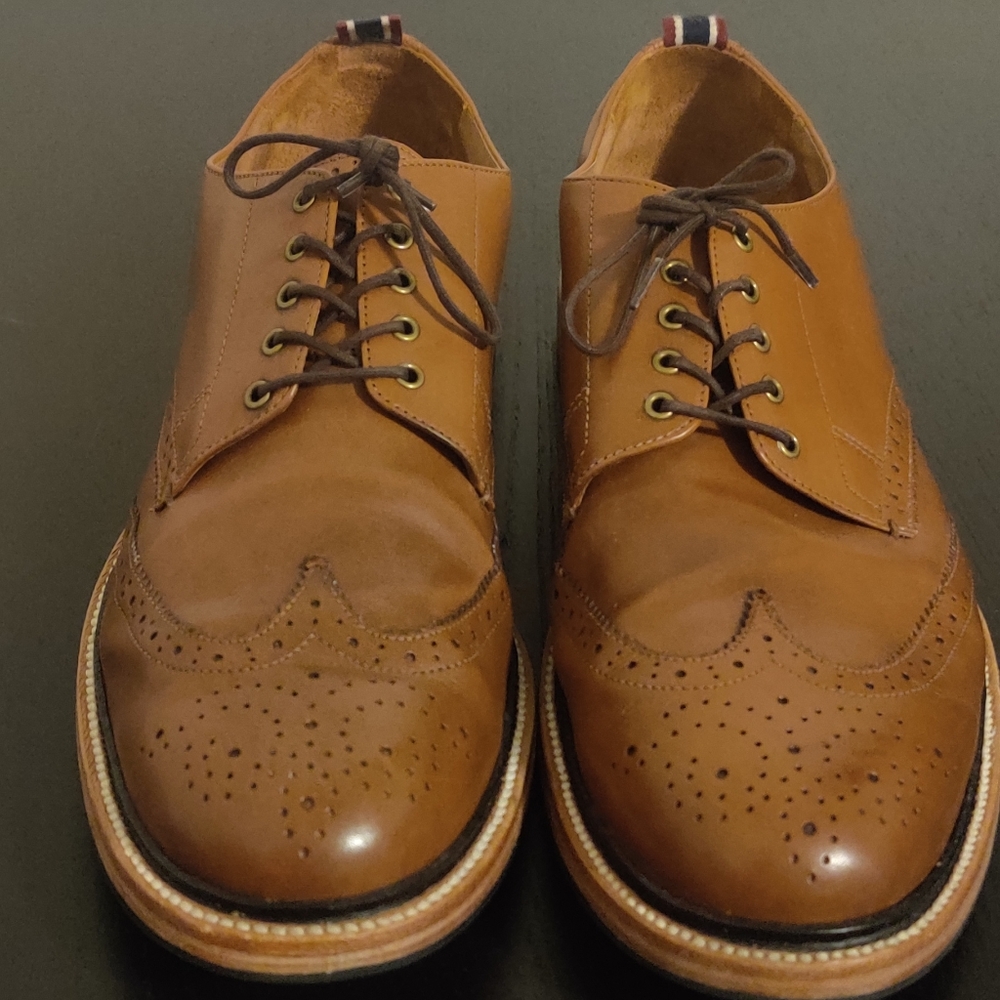 JCREW Oar Stripe Shortwing Derbys Shoes Burnished